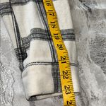 Crescent  Ivory and Charcoal Plaid Bomber Jacket with Faux Fur Collar Photo 5