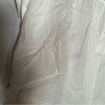 Madewell  White Lace-Inset Pintucked Henley Top Semi Sheer Short Sleeve Small Photo 4