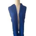 Talbots  Royal Blue Lambswool Crochet Scarf Photo 2