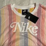 Nike Plus Size Cotton Striped Cropped Tee Photo 5