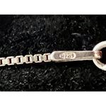 VTG Sterling Checkerboard Cut Garnet & Diamond Pendant w IJC Italy 18” Box Chain Photo 5