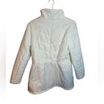 White House | Black Market Nwt  White Floral Lace Chevron Puffer Jacket Photo 5