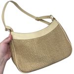 Etienne Aigner Woven Shoulder Bag Purse Tan With Goldtone Hardware Classic Photo 5