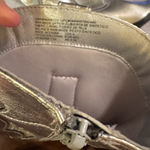 No Boundaries NOBO Silver Metallic Cowboy Boots womens sz 9 faux leather cowgirl rockabilly Photo 6