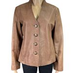 Vintage Womens Leather Jacket Western Brown Country Clothing Company Medium Photo 1