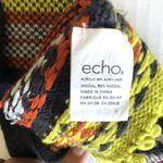 Echo Geometric Multicolor Knit Gloves Warm Stretch Winter Accessory Gray Photo 3