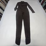 Norma Kamali Slim Fit Turtle Catsuit With Footsie in Chocolate Photo 11