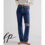 Free People Jeans We The Free Women’s Size 27 The Lasso Sapphire Blue Boho NWT Photo 1
