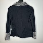 Neon Buddha Knit Collar Patchwork Style Blazer Jacket Size XS Black Photo 1