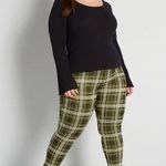 Modcloth Plaid Pull on Ankle Pants in Green Yellow Black Pop Punk Grunge Size XS Photo 8