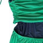 STAUD  Kanha Reversible Mesh Halter Dress Clover Green Deep Sea Blue Maxi Dress Photo 11