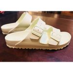 Birkenstock Arizona EVA Slides Sandals Womens Pale Green Double Strap 39 N (8-9) Photo 2