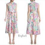 Kate Spade NWT Painted Petals Floral Cotton Shirtdress, Pastel Photo 1