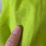 Vintage Lime Green Linen Blend Boyfriend Fit Blazer Jacket Womens 24W Classic Photo 1