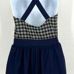 Jantzen Vintage 80s ‎ Women's Criss-Cross Back Swimshorts One Piece Blue Size 10 Photo 0