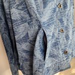 DG2 Diane Gilman SoftCell Denim Lightweight Jacket Shacket Blouse Shirt Leaf 1X Blue Photo 12