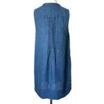 Faherty Isha Linen Sleeveless Mini Dress in Indigo Blue Size Medium Photo 4