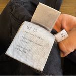 Reformation  Black High Rise Distressed Raw Hem Crop Jagger Jeans 24 Puckered Photo 7