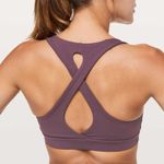 Lululemon  Time To Sweat Bra Size 4 Arctic Plum Crisscross Luxtreme Cutout Purple Photo 1
