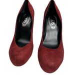 Tods Heels Red Suede High 4” Stiletto Driver Style Size 36 / US 5.5 Photo 3