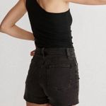 Madewell High-Rise Denim Shorts Jean cotton stretch high waisted gray black zip Photo 2