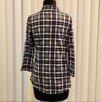 Eden & Olivia black, white & gray plaid shirt. Photo 2