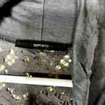 Soprano  Sleeveless Gray Dress Bubble Hem Lace Mini Cowl neck Size L Photo 6