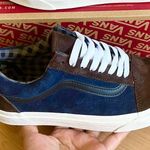 Vans Old Skool Suede Shoe Pig Suede Plaid Brown/Navy Women 8.0 US Photo 1