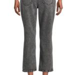 Time & Tru NWT Women's Washed gray High Rise Straight Crop Jean Capri size 10 Photo 2