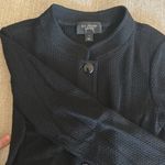 St. John  Caviar Long Sleeve Texture Waffle Black Knit Blazer Jacket Size 10 Photo 3