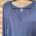 J.Crew  Point Sur Black V-Neck Cinched Sleeve Blouse Women's Size XS Photo 2