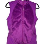 Peter Millar  Full Zip Performance Vest Women's Size Medium Purple Faux Fur Golf Photo 0