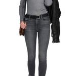 frame denim FRAME Le High Skinny Sz 27 Fringe Hem Light Black Jeans High Rise Boho Raw Photo 10