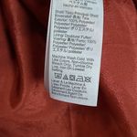 J. CREW FACTORY CLIP DOT RUFFLE BUTTON UP SHIRT SPLIT V NECK LINED DEEP ORANGE M Size M Photo 9