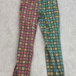 The Ragged Priest x Free People plaid jeans red yellow blue green color block mom Photo 3