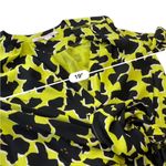 Diane Von Furstenberg  Dora Silk Faux Wrap Dress Size 2 yellow black long sleeve Photo 8
