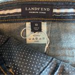 Lands’ End Premium Denim Jean Skirt Knee Length Blue Size 10 Photo 3