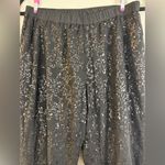 New York & Co. Women’s Sequined Cuffed Legs Pants Black Sz Med 29 X 28 Photo 1