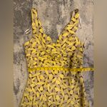 D.J. Summers Yellow Floral Sleeveless Dress Size 6 Photo 4