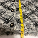 Vintage Mohair Wool Chunky Knit Grandpa Cardigan Sweater Black White Size Small‎ Photo 8