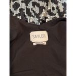Saylor  Dress Silver Leopard Faux Wrap Mini V Neck Allover Sequin Party Medium Photo 7