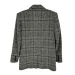 Smythe Oversized Notched Lapel Blazer Gray Glen Check Plaid Small Photo 7