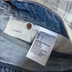 American Eagle  Outfitters Light Blue Plaid Jean Shorts Photo 2