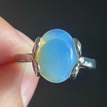 Natural opal stone S925 silver ring Photo 5
