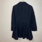 Betsey Johnson  Black Coat Corset Style Peplum Wool Blend Peacoat Size 10 Photo 6