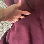 Mono B Cowl Neck Fleece Sweatshirt Maroon Color Small Photo 6