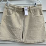 American Eagle  Outfitters Cream Corduroy Skirt Photo 0