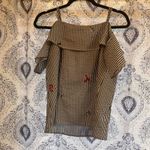 Collective Concepts  Floral Stripe Off Shoulder Top Size Large‎ Photo 1