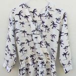 American Apparel Womens large long sleeve cross front palm tree print romper Photo 7