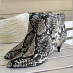 Circus by Sam Edelman  Black and White Snake Print Heeled Boots Photo 4